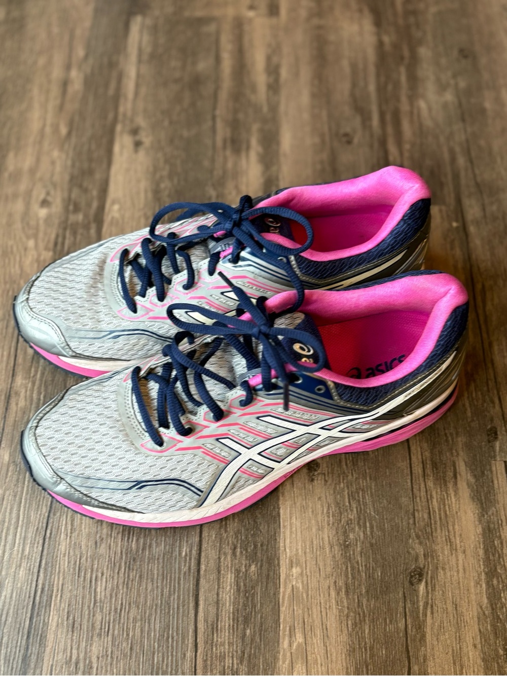 ASICS Women's GT-2000 Size 12 D Wide Pink/Gray Running/Training Athletic Shoes